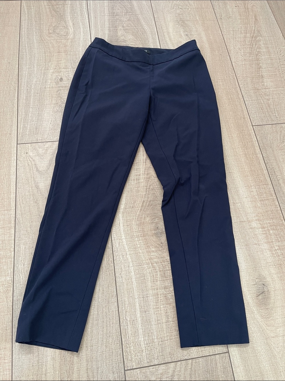 Ellen Tracy Navy Straight-Leg Dress Trousers